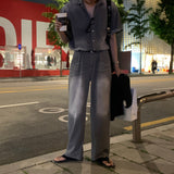 LMN Age Cooling Linen Denim Set-up Pants (3 colors)