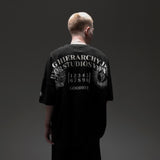 HIERARCHY STUDIOS Unruled - ブラックスピリットベッセルワイドオーバーサイズTシャツ