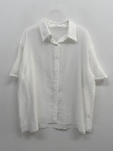 Winkle Roll-up See-through Short Sleeve Shirt