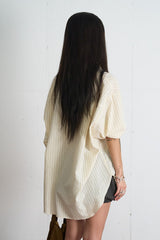 334 Oversized Striped Shirt (Yellow)