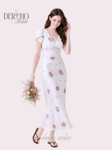 Florayu Flower V Long Dress