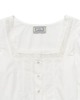 Square Frill Blouse (White)