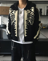 BT Skull Jagard Cowichan Knit Zip-Up (2C)