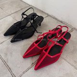 メッシュスリングバックヒール