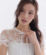 ELYSIAN LACE CAPE DRESS_TT6S607IV