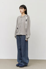 Peace Argyle Collar Cardigan