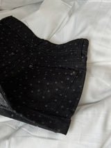 Dot roll-up shorts