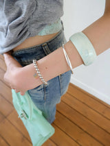 milky acrylic bangle