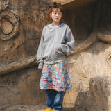 Writer hooded zip-up / Melange gray