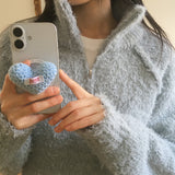 Zickle Loose Fit Half Zip-Up Boukle Knitwear