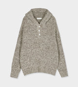 No.1496 alpaca button hood KNIT (3color)
