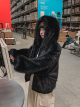 Kuro Two Way Fur Hooded Zip-up