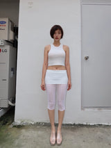 White Lace Capri Pants