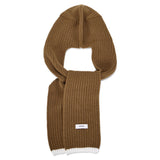 VARZAR Logo Label Hood Muffler / Brown