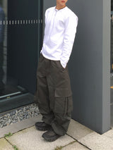 Looker Shirring Cargo Cotton Pants 3C