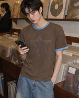 (UNISEX) Cutting Star Double Sleeve Tee