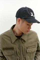 Vintage Washed Downfall Cap (Washed Black)