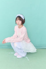 ボウリボンサテンヘアバンド (BLUE)