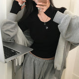 [BELLIDE MADE] フィンガーホールロゴラウンドTシャツ