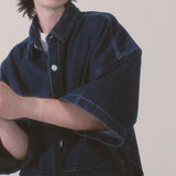 denim stitch shirts_blue