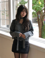 Tote Belted Brushed Skirt