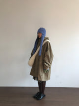Shearling Overfit Cotton Field Jacket (2 Colors)