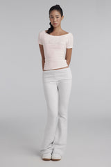 Sheer Romance Printed Top, Pink