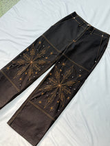 [Hand-Made「007」] スノーフレークスタッズパンツ_ブラック