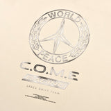 [UNISEX] WORLD PEACE Oversized Raw Edge Sleeveless T-Shirt (Beige)