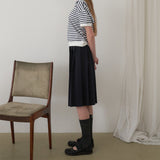 Classic Soft Pleats Skirt_Black