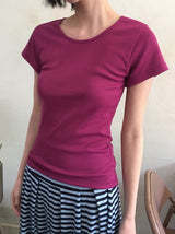 シュルベーシックカラー半袖Tシャツ