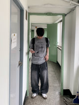 [COOL] アイススナップカーブドバンドデニムパンツ