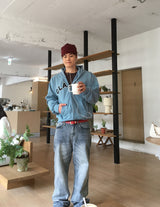 No.1839 washing flare denim PT