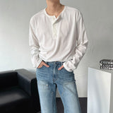 YM ルッセルヘンリーネックTシャツ (3 カラーズ)