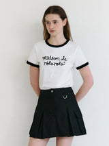 MAISON DE ROLA RINGER T-SHIRT WH+BK