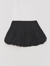 バルーンフィットコットンミニスカート Black