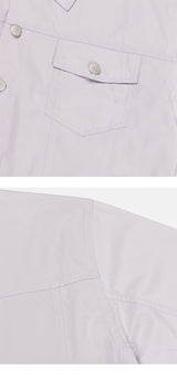 [Unisex] Satin trucker shirts jacket(2color)