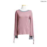 (3color) Shirring Layered Long Sleeve Tee