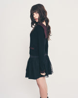 sailor stripe top / black