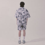 tie-dye cargo shorts_white