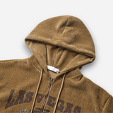 Crack Velvet Hooded Zip-Up