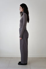 Washed straight leg pants, Ash purple