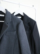 Stutch Solid Wool Long Coat (Lining Fleece-lined)