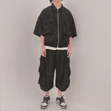 street shape capri shorts_black