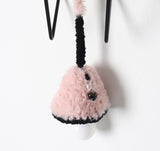 pink black fur light