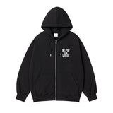 25SS インクスタンプロゴフーディージップアップ ブラック