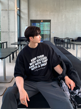 ナンバーキプデニムレタリングベーシックオーバーフィット半袖Tシャツ