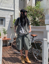 カントリーピンチェックセミクロップ半袖シャツ