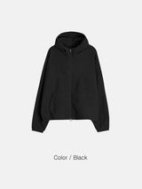 Soft hood zip-up