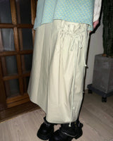 (3color) Shirring Wrap Pocket Long Skirt